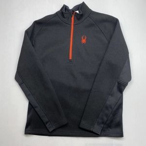 spyder fleece jacket mens large black
